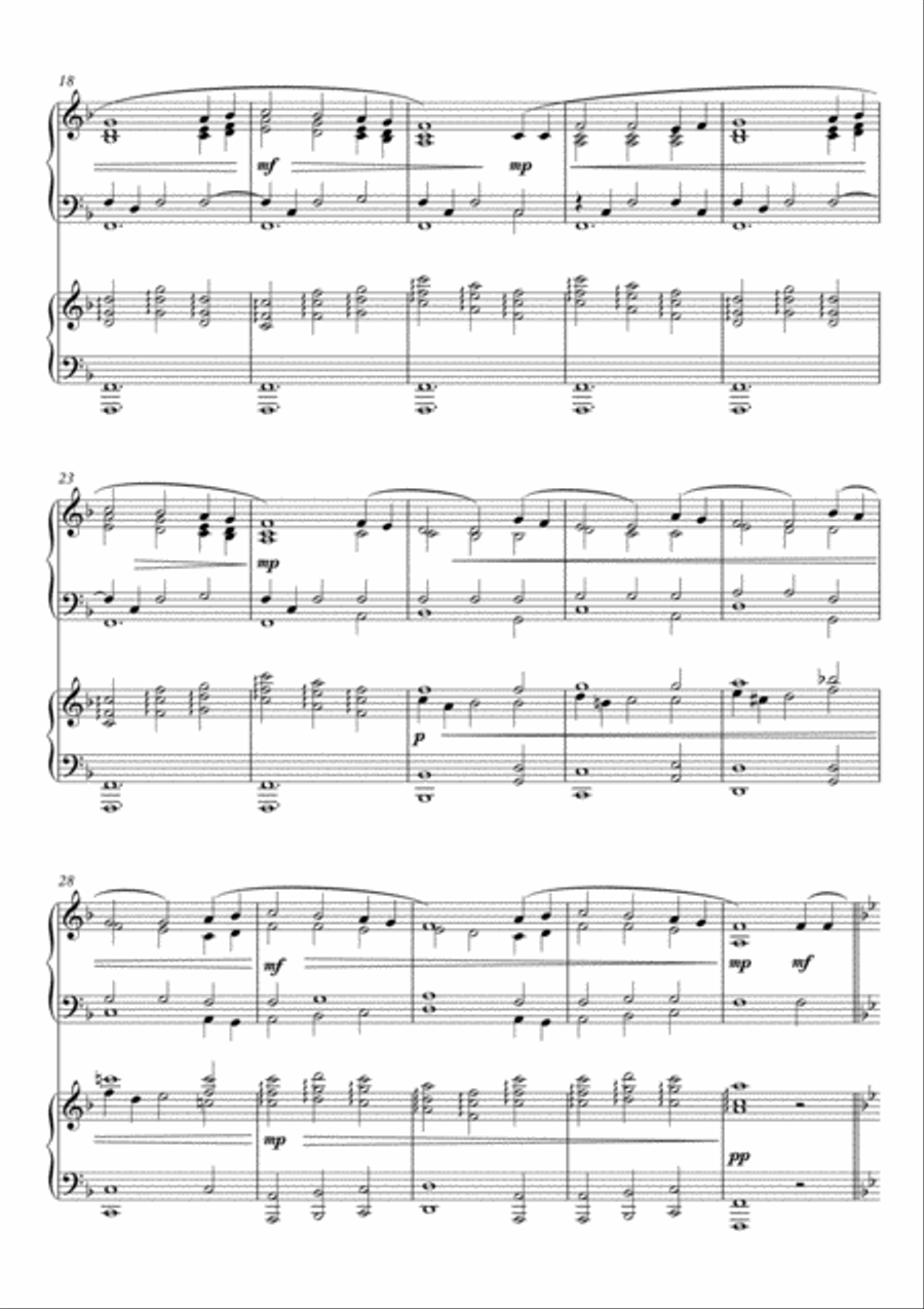 Infant Holy, Infant Lowly Christmas Carol Variations for 2 pianos 4 hands, Arr. Simon Peberdy image number null