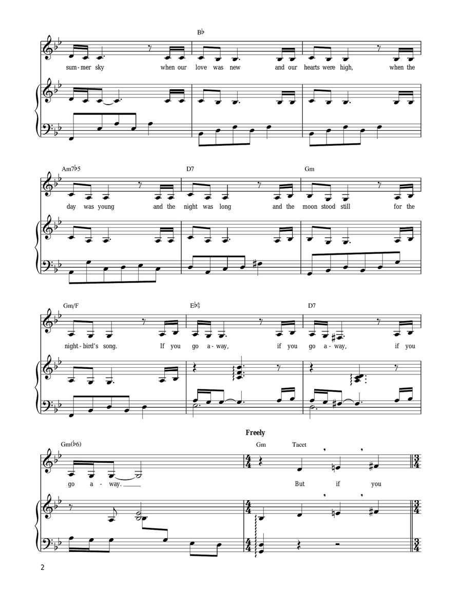 If You Go Away If You Go Away Guitar scores gallery preview page 2