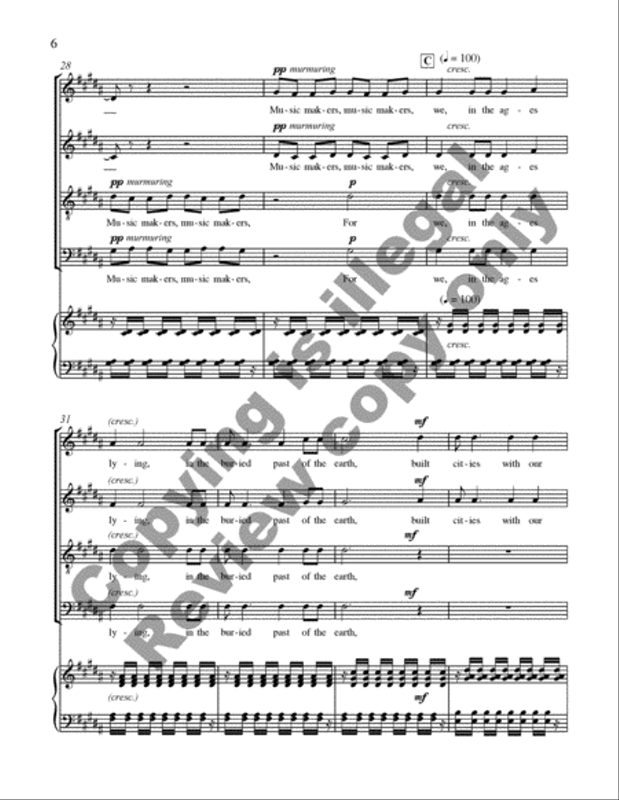 The Dreamers of Dreams 4-Part scores gallery preview page 7