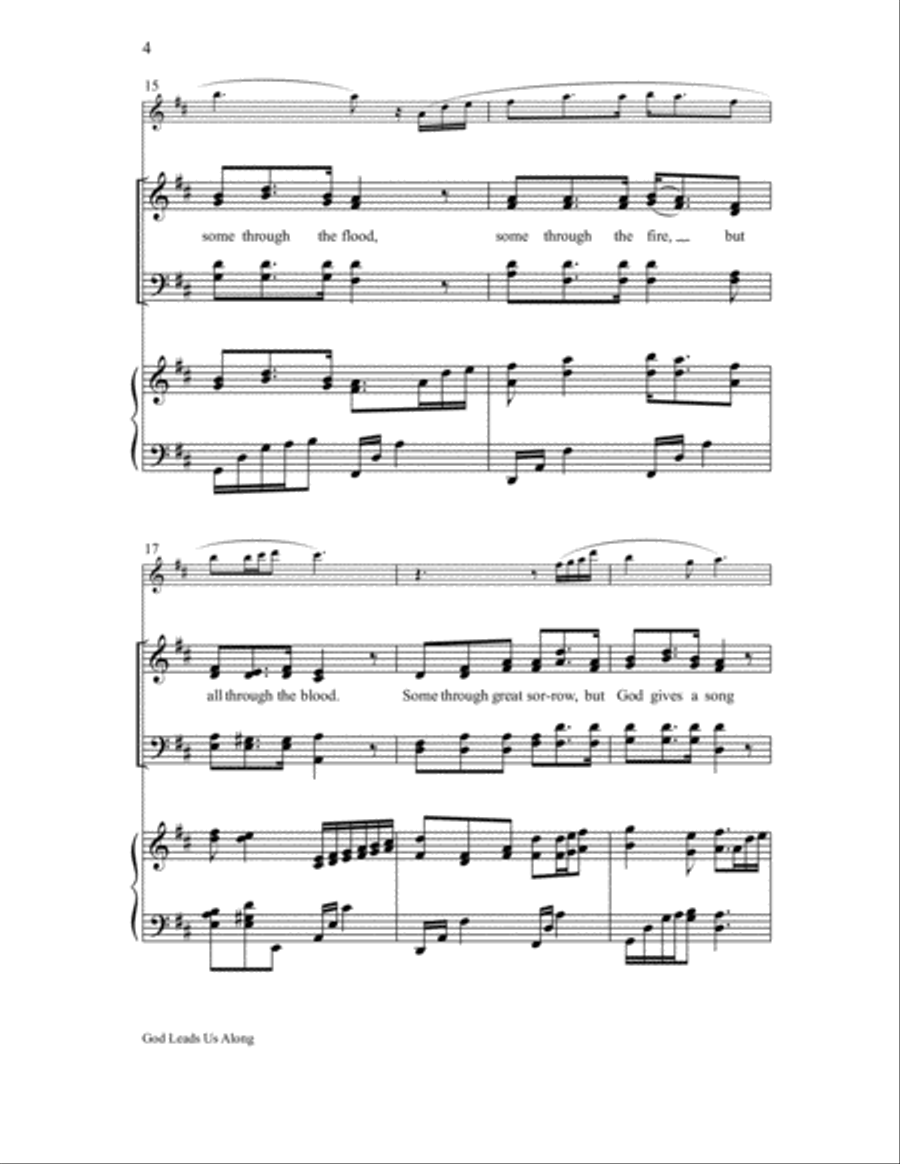 God Leads Us Along God Leads Us Along 4-Part scores gallery preview page 4