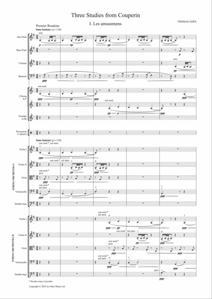 Three Studies from Couperin Orchestra scores gallery preview page 3