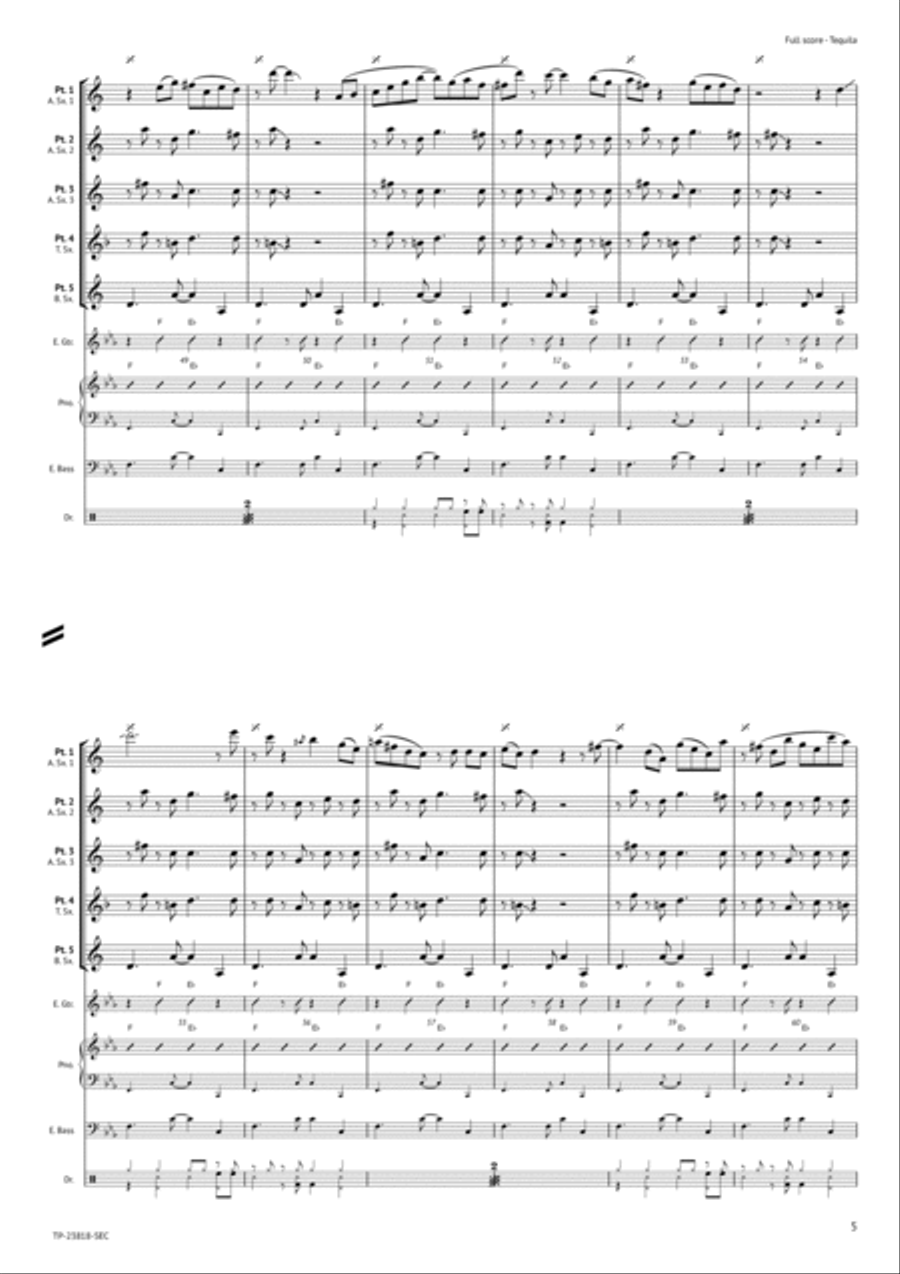 Tequila Woodwind Ensemble scores gallery preview page 6