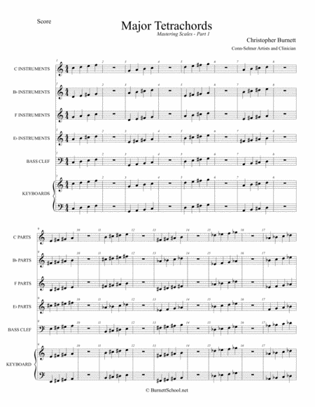 Major Tetrachords for Band - Mastering Scales - Part 1 Jazz Ensemble - Digital Sheet Music