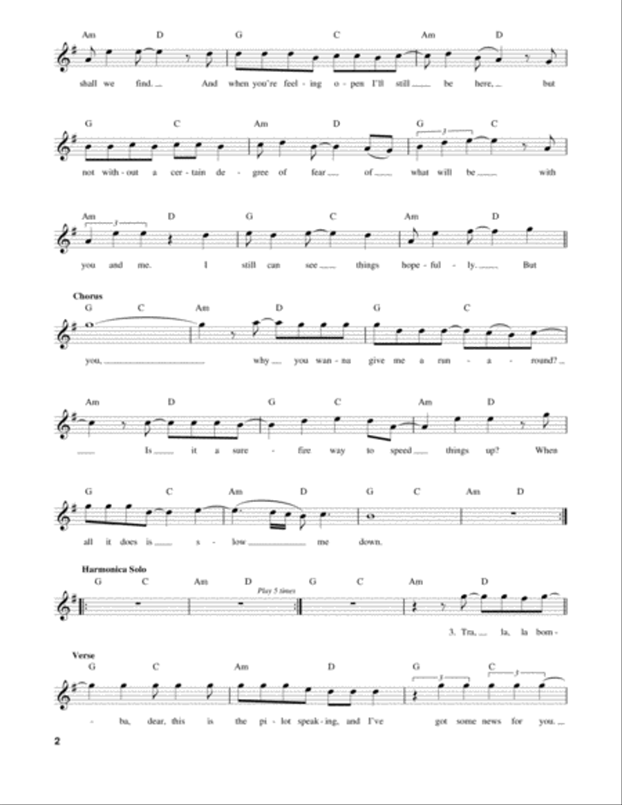 Run Around Acoustic Guitar scores gallery preview page 2
