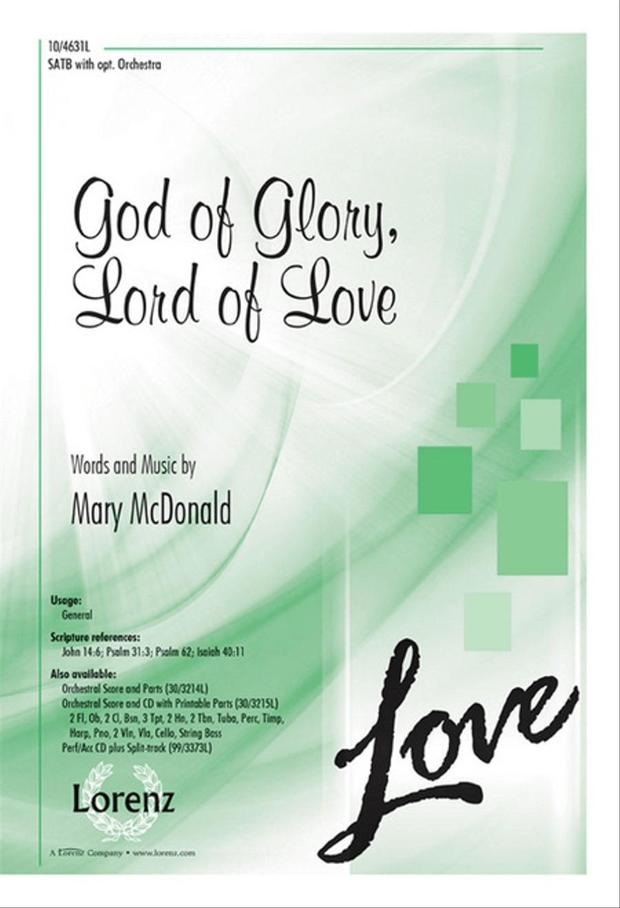 God of Glory, Lord of Love 4-Part scores gallery preview page 1