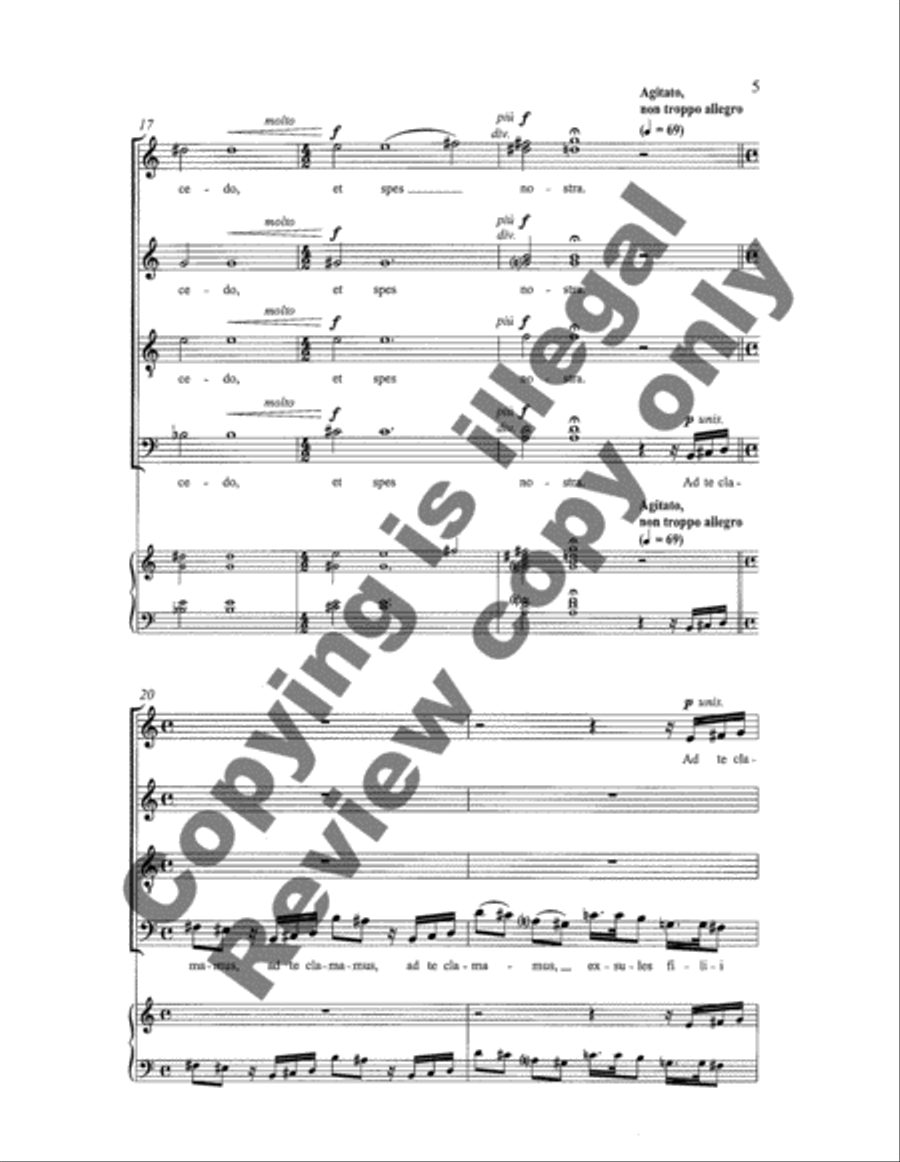 Four Marian Motets: 3. Salve Regina 4-Part scores gallery preview page 13