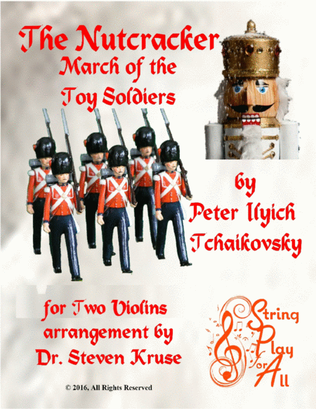 Book cover for March of the Toy Soldiers from the Nutcracker for Two Violins
