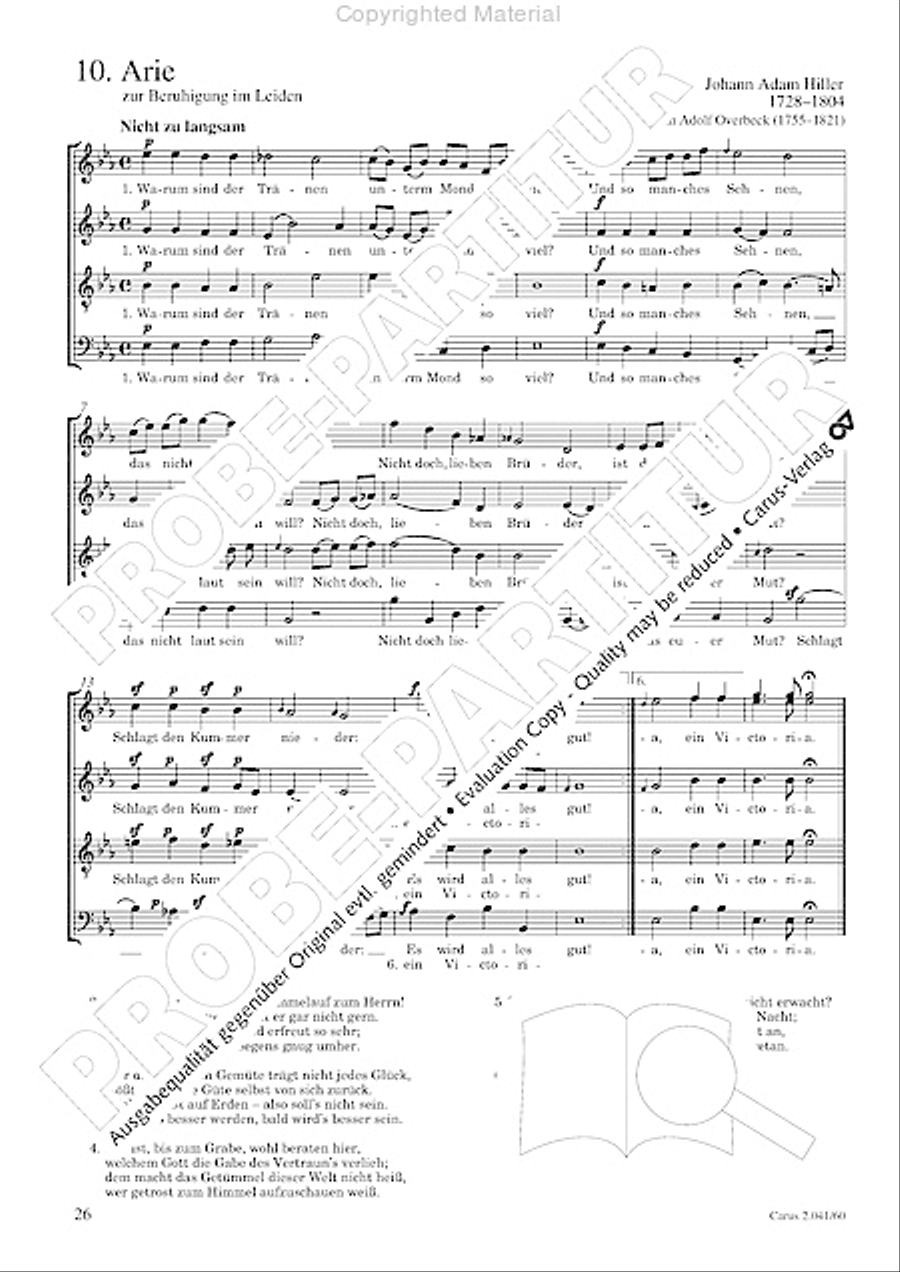 Motets and arias for choirs collected and edited by Johann Adam Hiller, vol. 6 Voice Solo scores gallery preview page 27