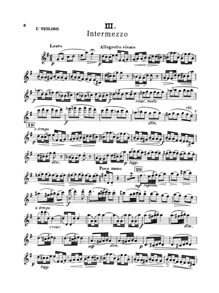 String Quartet in D Major (1907): 1st Violin