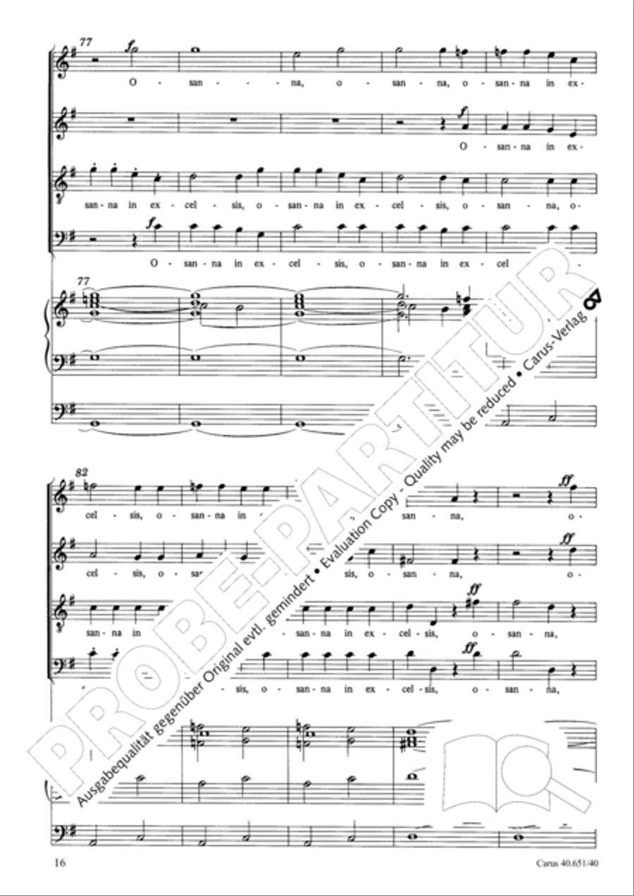 Sanctus, Benedictus and Agnus Dei 4-Part scores gallery preview page 17