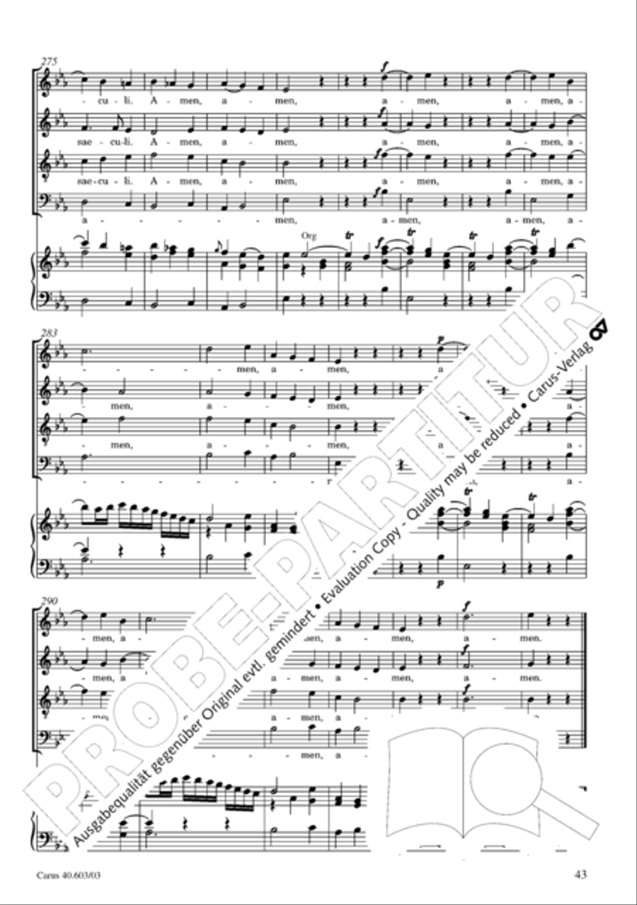 Grosse Orgelsolomesse in Es 4-Part scores gallery preview page 44