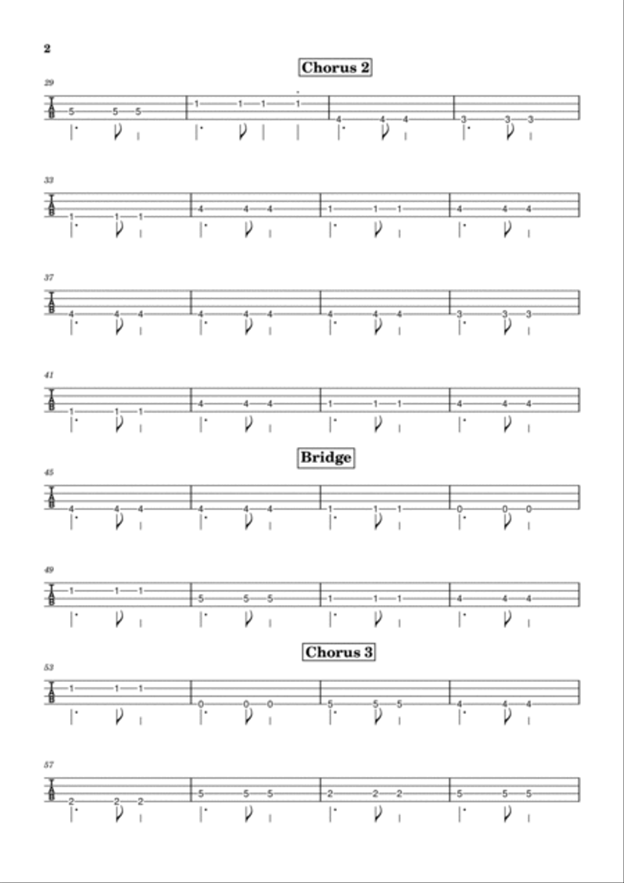 I Promise Guitar Tablature scores gallery preview page 2