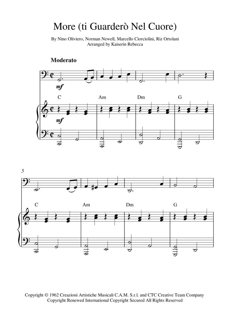 More (ti Guarderò Nel Cuore) Bassoon scores gallery preview page 1