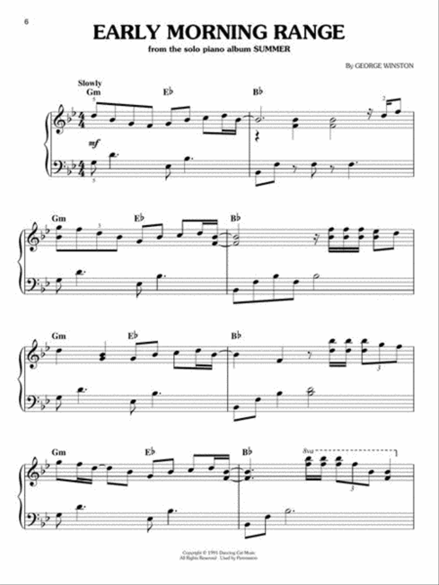 George Winston – Easy Piano Sheet Music Collection Easy Piano scores gallery preview page 9