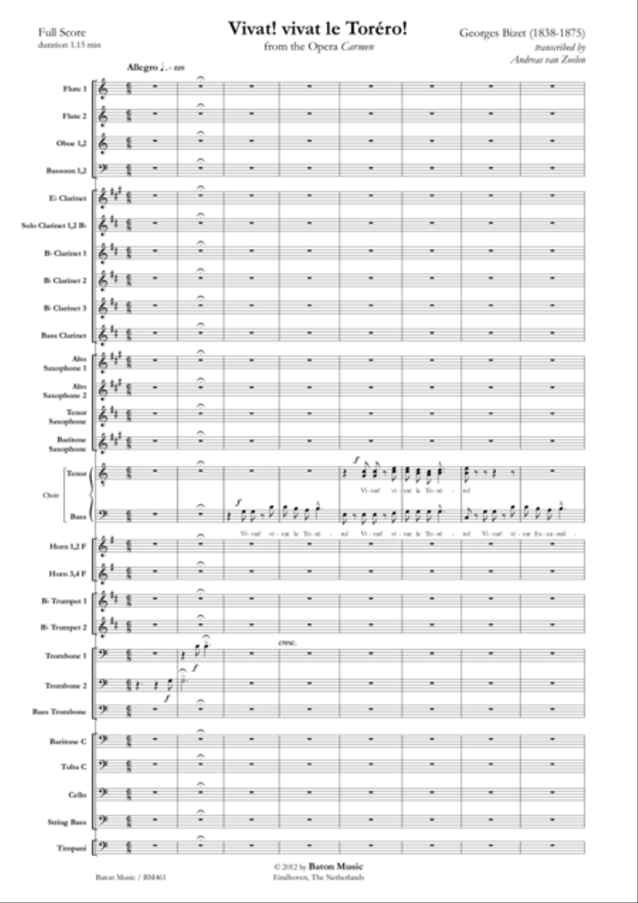 Vivat! vivat le Toréro Men's Choir scores gallery preview page 2
