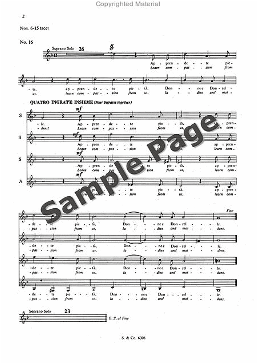 Il Ballo delle Ingrate 4-Part scores gallery preview page 3
