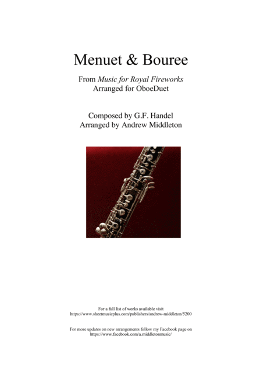 Menuet & Bouree arranged for Oboe Duet Woodwind Duet scores gallery preview page 1
