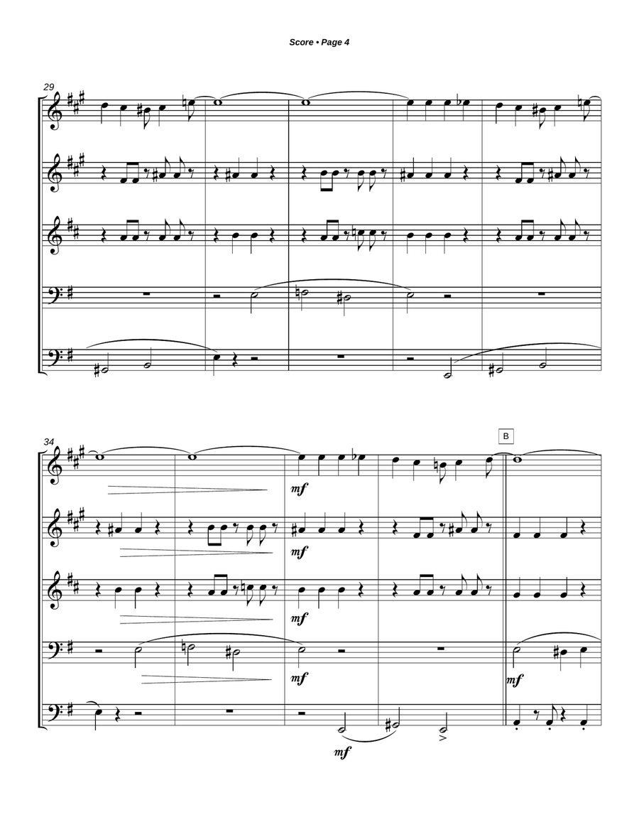 Aquarela Brasileira (aquarela Do Brasil) (brasil) Brass Quintet scores gallery preview page 6
