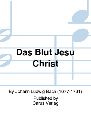Book cover for Das Blut Jesu Christ