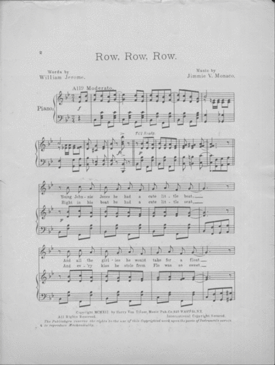 Row Row Row Voice scores gallery preview page 2