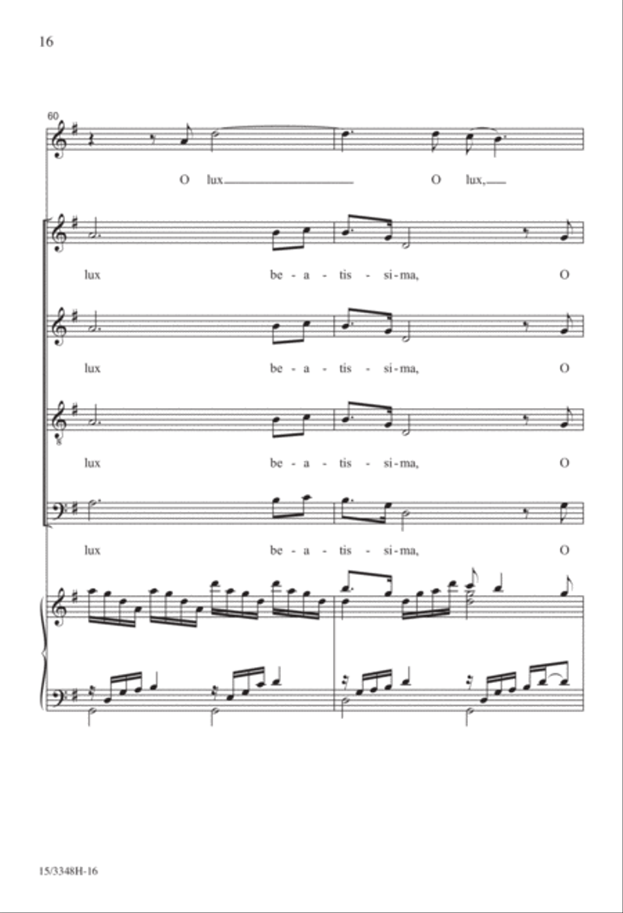 O Lux Beatissima 4-Part scores gallery preview page 16