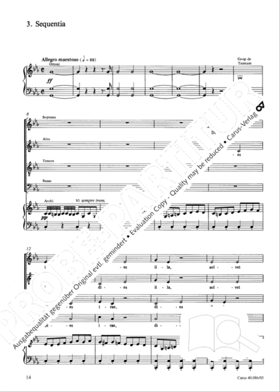 Requiem in C minor 4-Part scores gallery preview page 15