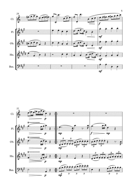 Clarinet Quintet K. 581 - Allegro con variationi (Full Score) image number null