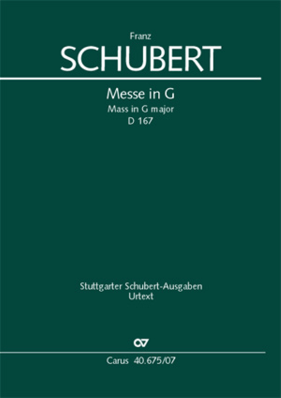 Mass in G Major by Franz Schubert STB - Sheet Music