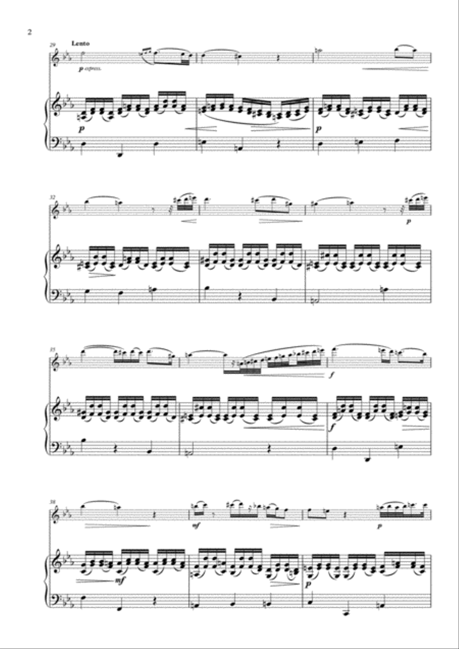 Dance of the Blessed Spirits arranged for Violin and Piano Small Ensemble scores gallery preview page 4