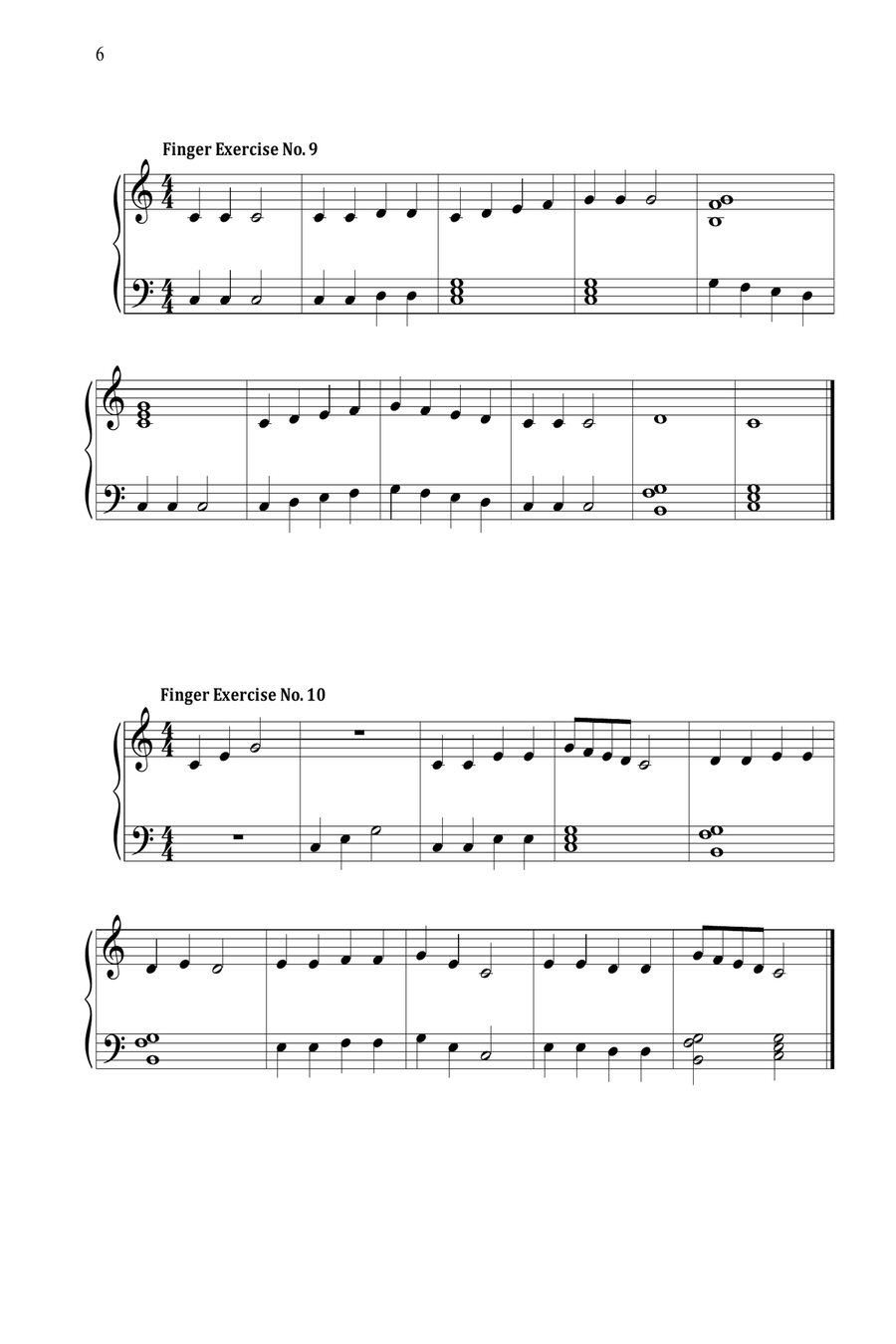 Finger Exercise Collection for Piano