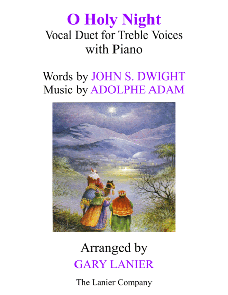 O HOLY NIGHT (Duet for Treble Voices with Piano - Score & Treble Voices Part included) image number null