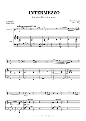 Intermezzo from Cavalleria Rusticana - Alto Recorder and Piano