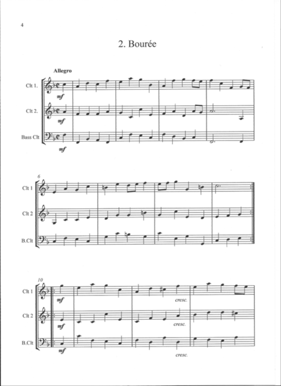A Handel Suite Bass Clarinet scores gallery preview page 3