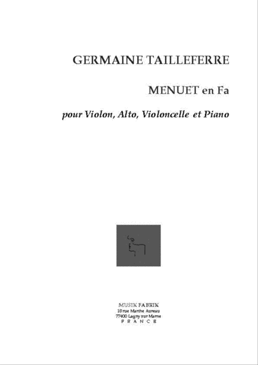 Menuet en Fa Cello scores gallery preview page 1