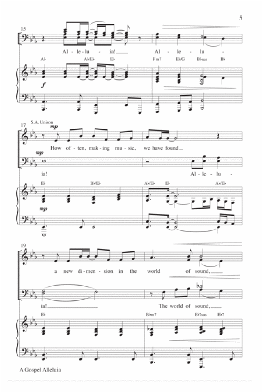 A Gospel Alleluia 4-Part scores gallery preview page 4