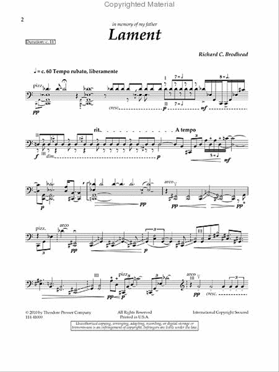 Lament Chamber Music scores gallery preview page 2