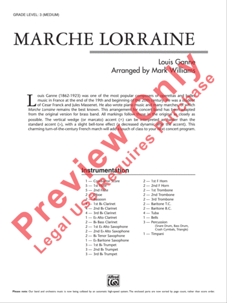 Marche Lorraine Concert Band scores gallery preview page 2