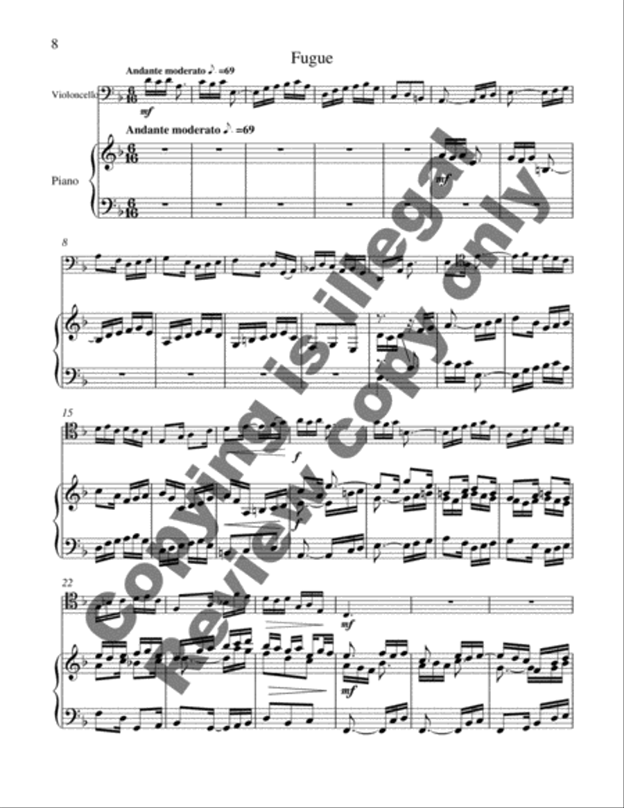 Aria and Fugue Aria and Fugue Piano Accompaniment scores gallery preview page 10