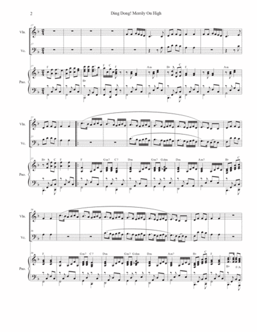 Ding Dong! Merrily On High (Duet for Violin and Cello) image number null
