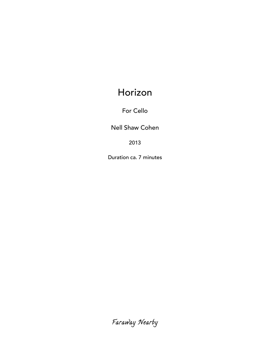 Horizon Cello Solo scores gallery preview page 1
