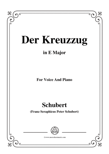 Schubert-Der Kreuzzug,in E Major,D.932,for Voice and Piano image number null