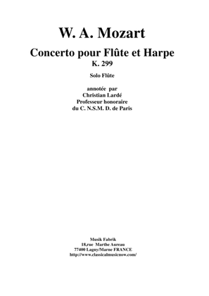 Wolfgang Amadeus Mozart: Concerto for flute and harp, K. 299, solo flute part