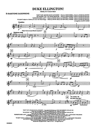 Book cover for Duke Ellington! (Medley for Concert Band): E-flat Baritone Saxophone