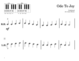 Book cover for Ode To Joy (Primer Level, Pre-Reading, Full Song)