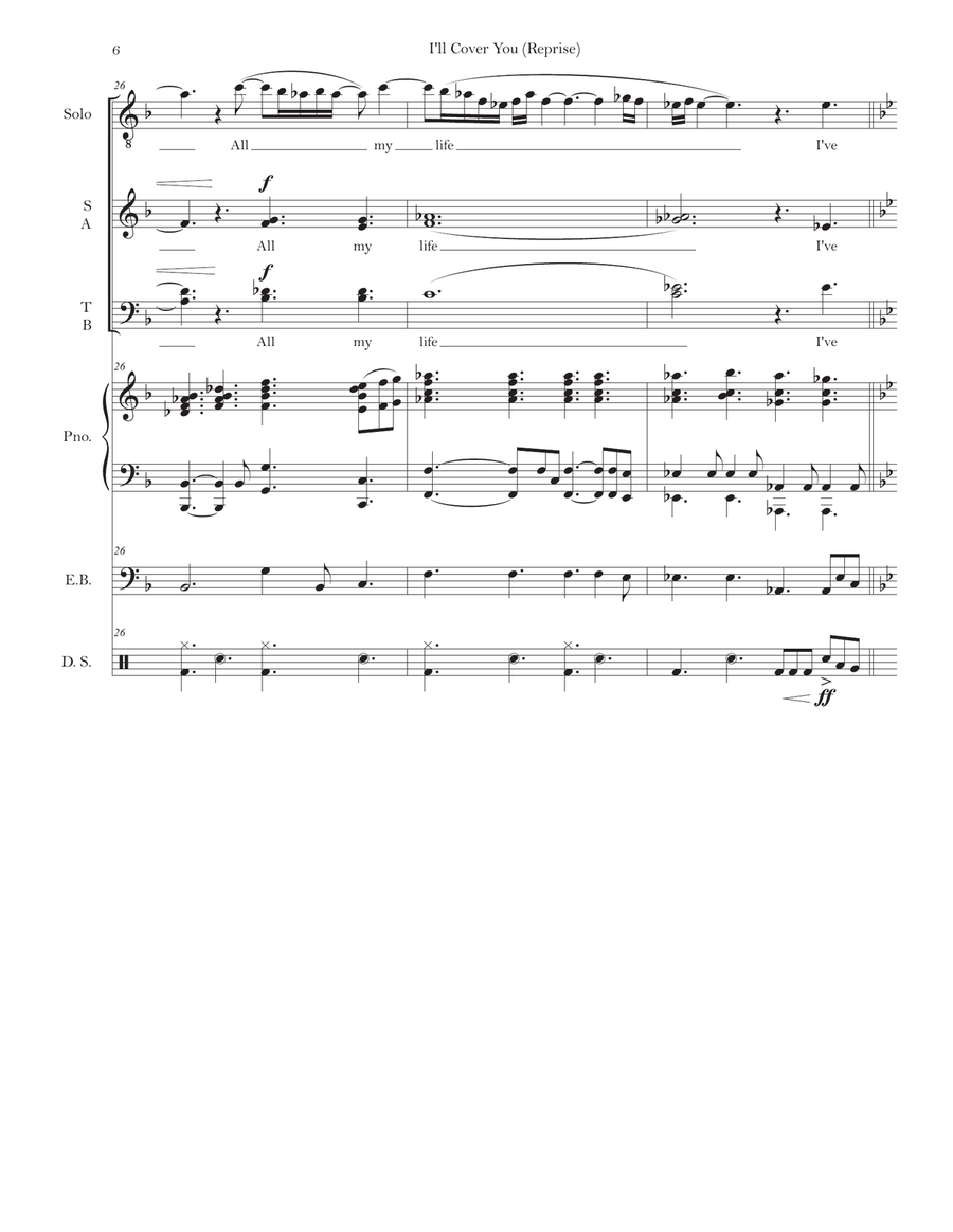 I'll Cover You - Reprise I'll Cover You - Reprise 4-Part scores gallery preview page 6