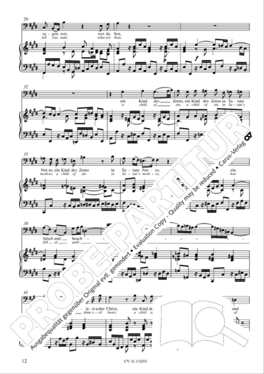 Prepare ye the highway of the Lord (Bereitet die Wege, bereitet die Bahn) 4-Part scores gallery preview page 13