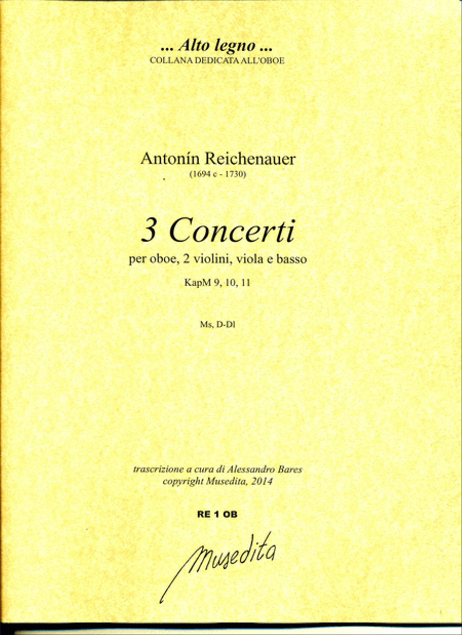 3 Concerti (KapM 9, 10, 11)(Ms, D-Dl) String Orchestra scores gallery preview page 1