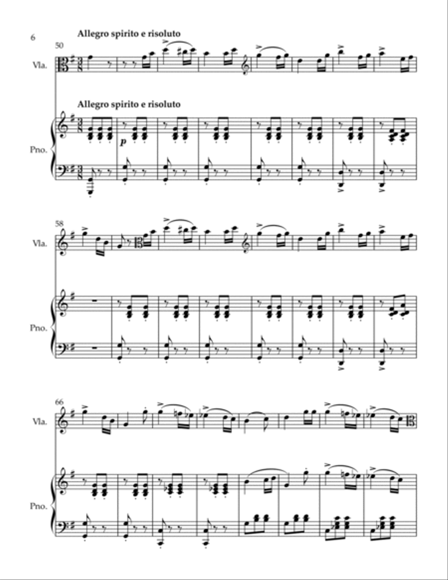 Norma, Semiramide and Elixir of Love, Op. 86 #1 Viola scores gallery preview page 6
