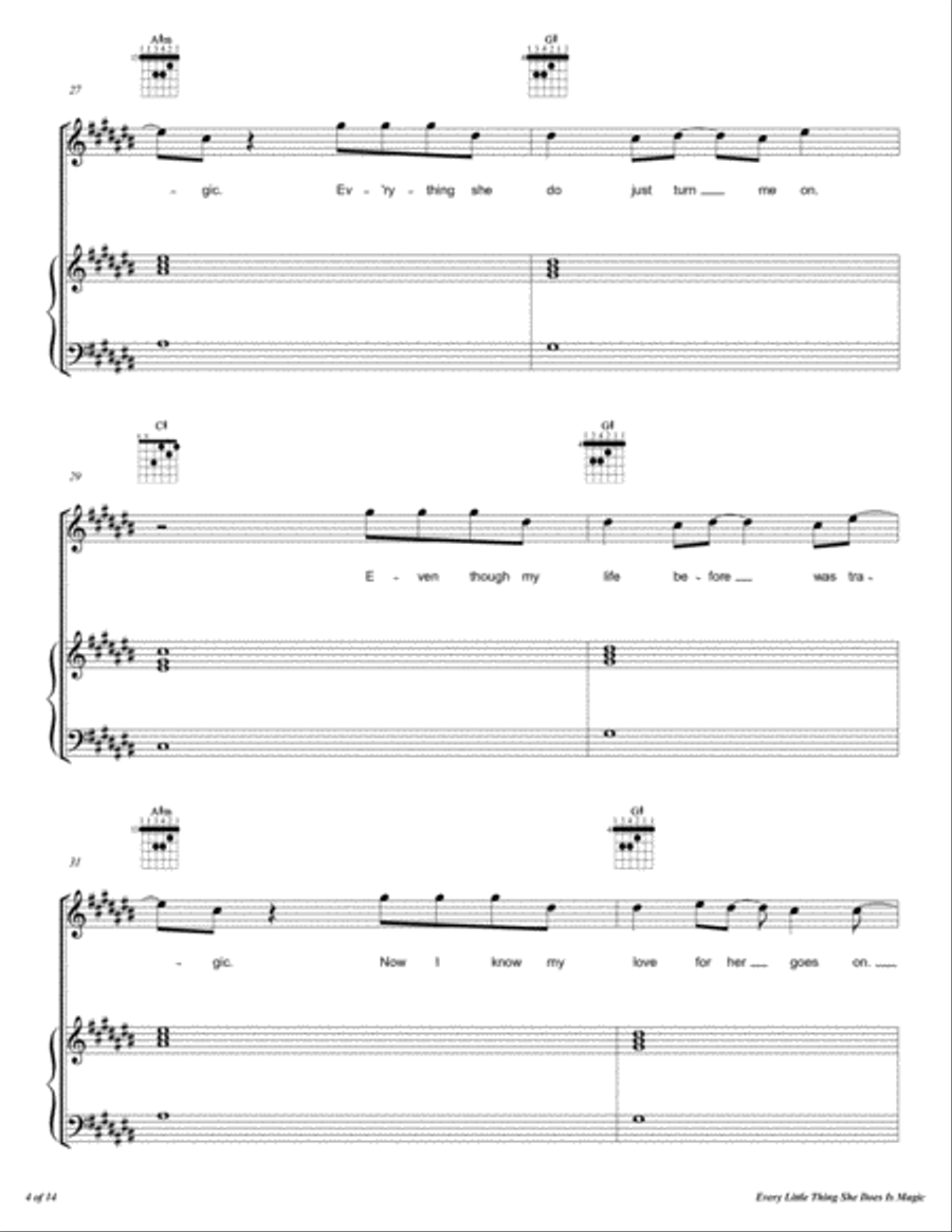 Every Little Thing She Does Is Magic Voice scores gallery preview page 5