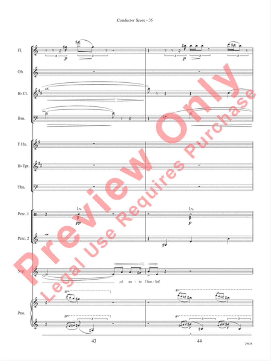 Three Spanish Songs (for Soprano and Wind Ensemble) Concert Band scores gallery preview page 40